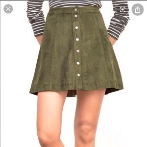Suede Mini Skirt